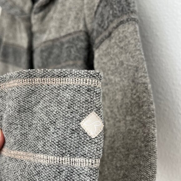 Prana Breathe Button Detail Fleece Lined Sz M Hoodie Grunge Vintage - Picture 6 of 15